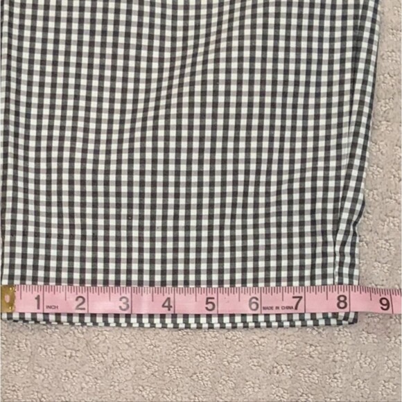 COLDWATER CREEK Crop Pants Black White Check Size 12 - Picture 3 of 9